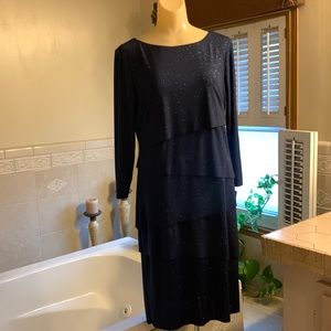 Navy Sparkly Tahari Dress